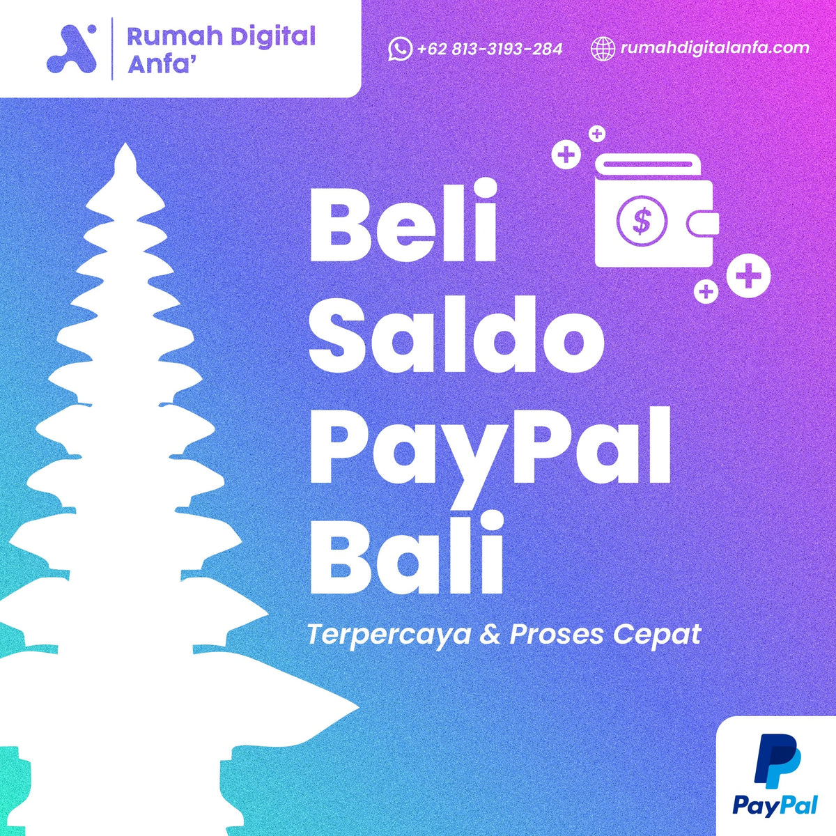 Beli Saldo PayPal Bali Terpercaya & Rate Kompetitif