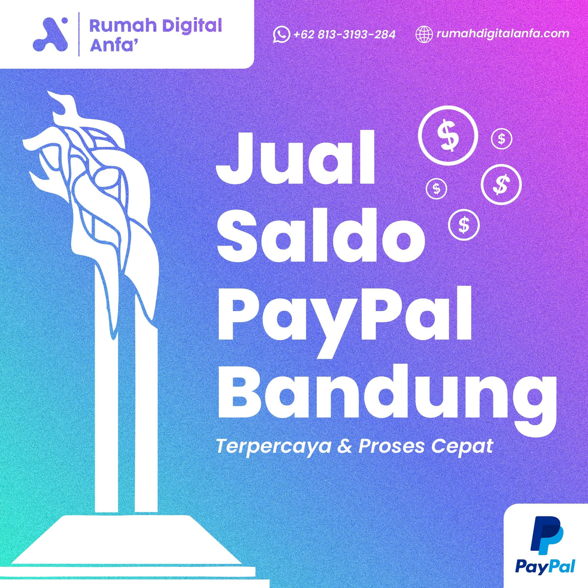 Jual Saldo PayPal Bandung Terpercaya & Proses Cepat