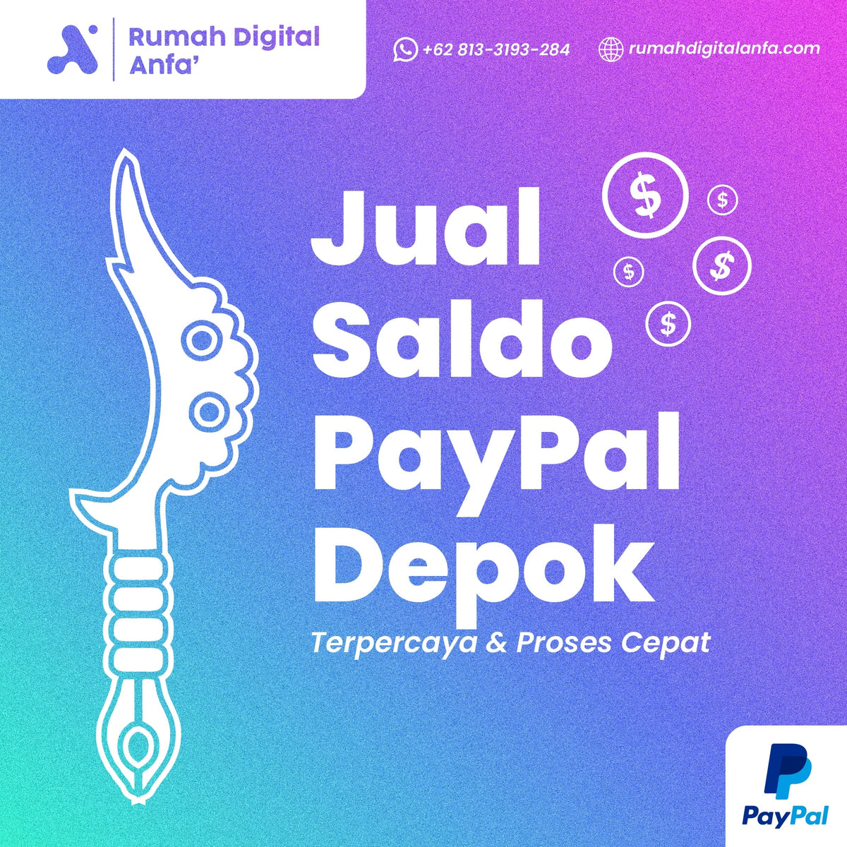 Jual Saldo PayPal Depok Terpercaya & Proses Cepat