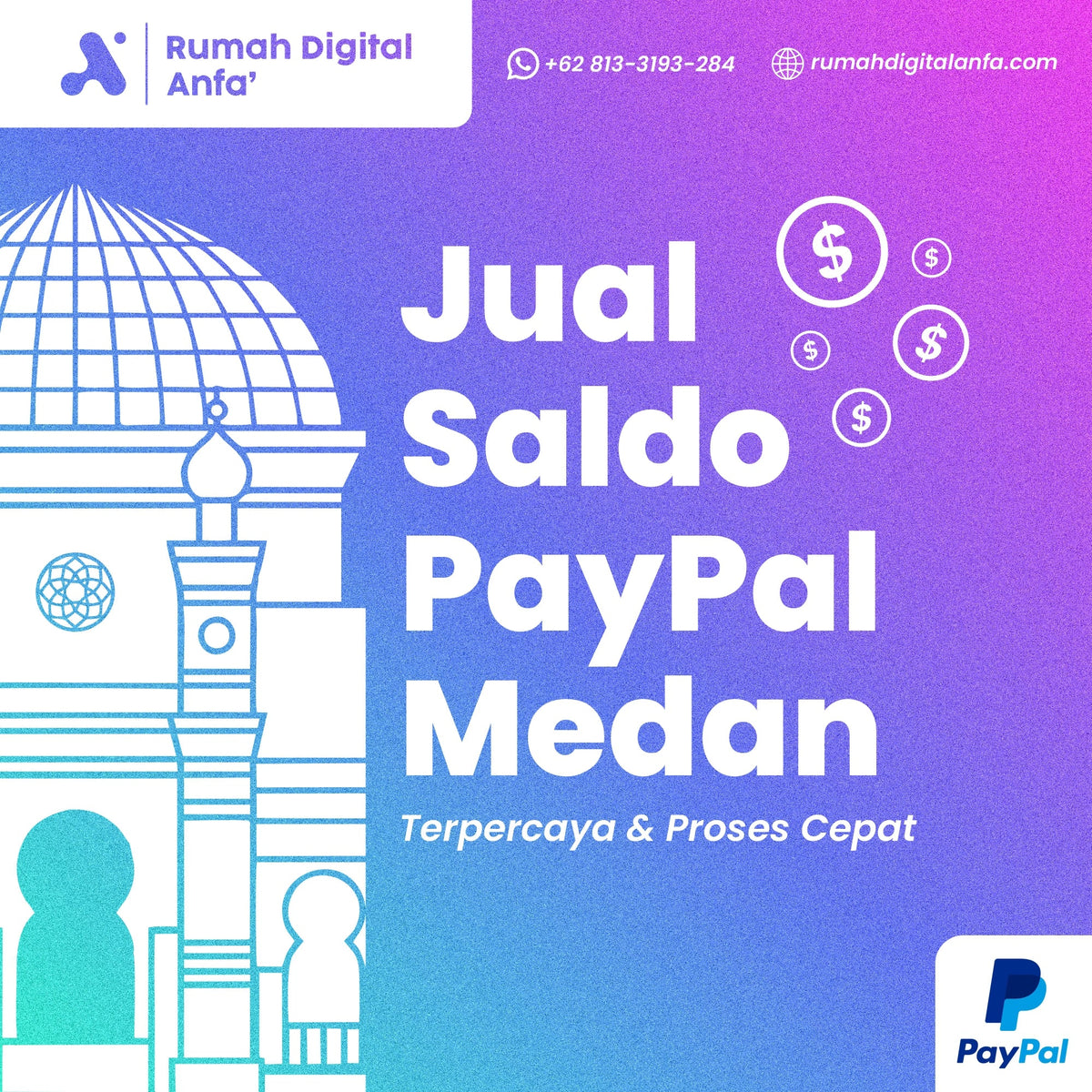 Jual Saldo PayPal Medan Terpercaya & Proses Cepat