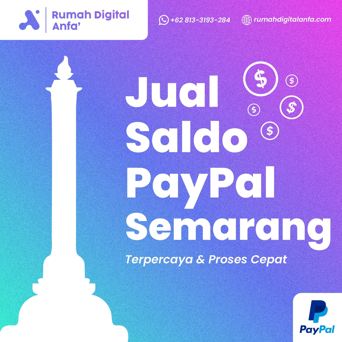 Jual Saldo PayPal Semarang Terpercaya & Proses Cepat