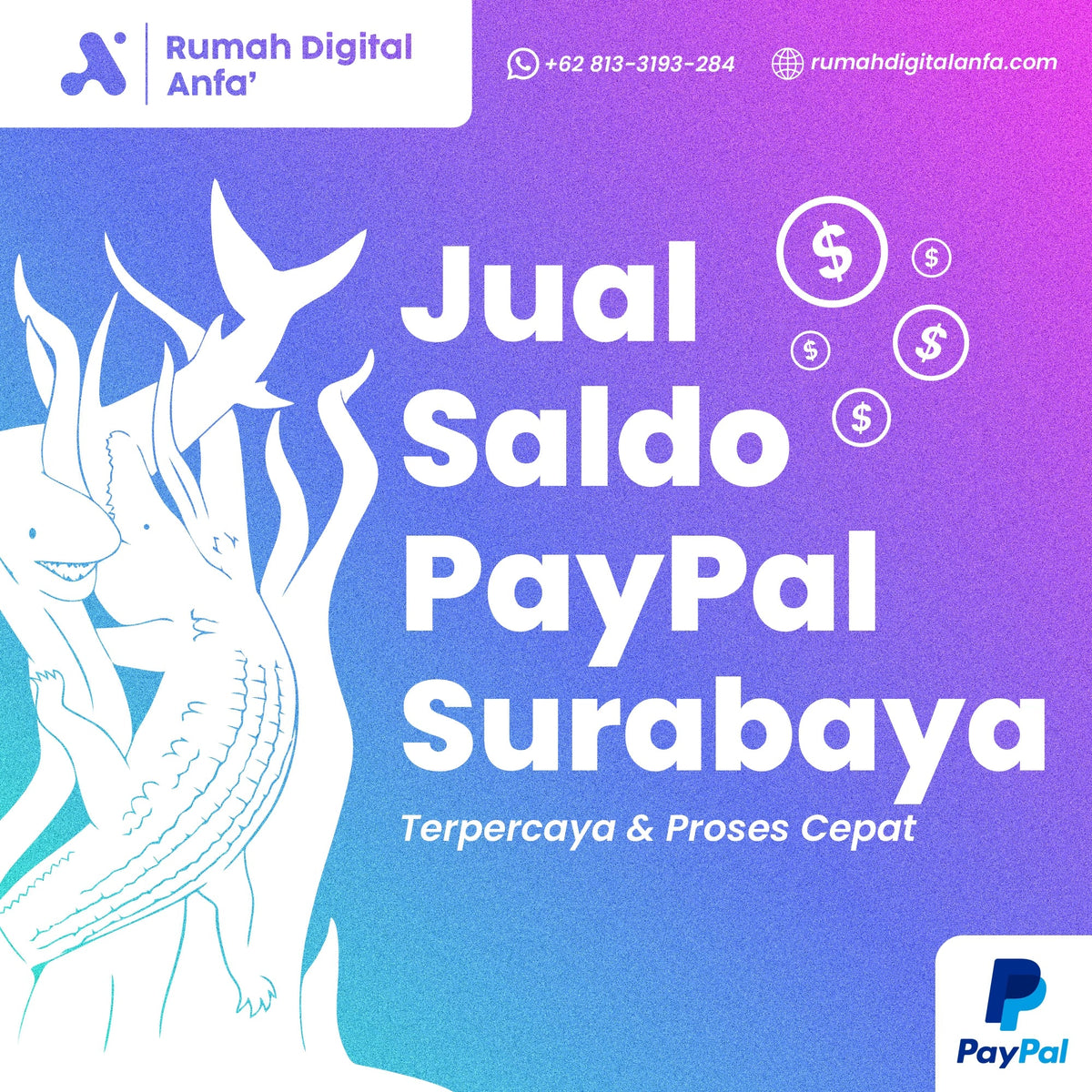 Jual Saldo PayPal Surabaya Terpercaya & Proses Cepat