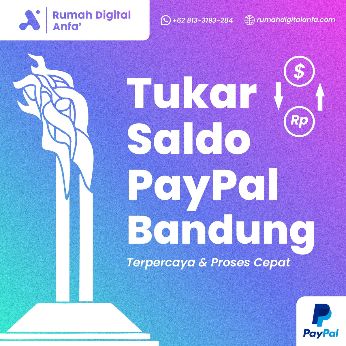 Tukar Saldo PayPal Bandung Terpercaya & Proses Cepat